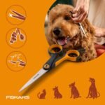 Fiskars Pet Grooming Trimming Scissors for Dogs & Cats, 6.75", Orange/Black - Image 9