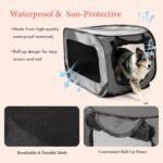 36 Inch Collapsible Dog Crate, Portable Kennel for Medium Dogs, Grey - Image 4