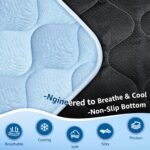 Dog Cooling Mat for Large Dogs, Long-Lasting Cool Pad for Dogs Outdoor & Indoor Use with Ice Silk Fabric & Waterproof Cover, Cooling Pet Bed 36" x 26", Non-Slip Washable Pet Blanket (Cryo Ice Blue) - Image 3