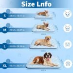 Dog Cooling Mat for Large Dogs, Long-Lasting Cool Pad for Dogs Outdoor & Indoor Use with Ice Silk Fabric & Waterproof Cover, Cooling Pet Bed 36" x 26", Non-Slip Washable Pet Blanket (Cryo Ice Blue) - Image 4