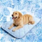 Dog Cooling Mat for Large Dogs, Long-Lasting Cool Pad for Dogs Outdoor & Indoor Use with Ice Silk Fabric & Waterproof Cover, Cooling Pet Bed 36" x 26", Non-Slip Washable Pet Blanket (Cryo Ice Blue) - Image 7