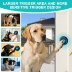Dog Door Bell for Potty Training, Smart Wireless Doggie Doorbell to Go Outside, 1000 Feet Long Range with IP65 Waterproof Super-Light Touch Button, 60 Melodies & Adjustable Volume (Black) - Image 3