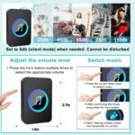 Dog Door Bell for Potty Training, Smart Wireless Doggie Doorbell to Go Outside, 1000 Feet Long Range with IP65 Waterproof Super-Light Touch Button, 60 Melodies & Adjustable Volume (Black) - Image 6