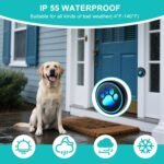 Dog Door Bell for Potty Training, Smart Wireless Doggie Doorbell to Go Outside, 1000 Feet Long Range with IP65 Waterproof Super-Light Touch Button, 60 Melodies & Adjustable Volume (Black) - Image 8