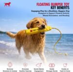 Tuff Pupper Floating Dog Bumper Toy | Fetch Only Not a Chew Toy | Soft Foam Retrieve Trainer | High-Visibility Water & Snow Play | Gentle on Teeth | Lightweight Durable Outdoor Training Dummy - Image 4