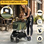 PAWZIDEA Pet Stroller 4-in-1, Foldable Cat Stroller with Detachable Carrier - Image 3