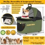 PAWZIDEA Pet Stroller 4-in-1, Foldable Cat Stroller with Detachable Carrier - Image 4