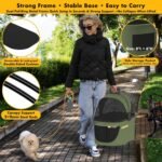 PAWZIDEA Pet Stroller 4-in-1, Foldable Cat Stroller with Detachable Carrier - Image 6