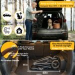 PAWZIDEA Pet Stroller 4-in-1, Foldable Cat Stroller with Detachable Carrier - Image 7