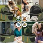 PAWZIDEA Pet Stroller 4-in-1, Foldable Cat Stroller with Detachable Carrier - Image 8