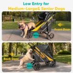 Petbobi Dog Stroller for Large Medium Dogs up to 80 lbs, Dual Entry - Image 3