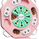 MateeyLife Dog Puzzle Toy, Puppy Enrichment Toys for IQ Training (L2, Pink)