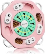 MateeyLife Dog Puzzle Toy, Puppy Enrichment Toys for IQ Training (L2, Pink)