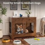 44'' Dog Crate Furniture Large Wooden Dog Kennel Indoor Dog House - Image 4