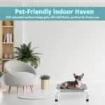 Elevated Dog Bed with Teslin Cooling Fabric - Lightweight Dog Cot, Small - Image 4