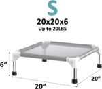 Elevated Dog Bed with Teslin Cooling Fabric - Lightweight Dog Cot, Small - Image 5
