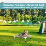 Elevated Dog Bed with Teslin Cooling Fabric - Lightweight Dog Cot, Small - Image 7