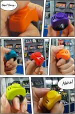 The Set of Easy Clicking Finger Ring Clicker Included Large and Small 2 Sizes,Dog clicker Trainer Suitable for Dogs Cats Horses traing Allowing Effective Versatile Training (2pcs Grey+Green) - Image 4