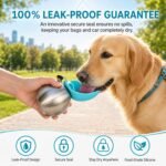 2 in 1 Portable Tumbler for Dogs,Portable Dog Water Ball,10Oz Stainless Steel Dog Water Bottle with Silicone Foldable Bowl, Leak-Proof 2 in 1 Portable Small Dog Water Bottle for Walking - Image 6