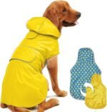 Kimee Dog Raincoat Waterproof Dog Rain Jacket for Small to 3X-Large Dog, XL
