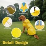 Kimee Dog Raincoat Waterproof Dog Rain Jacket for Small to 3X-Large Dog, XL - Image 3