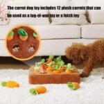 Carrot Dog Toy, Snuffle Mat for Dogs Toy Carrot, Interactive Carrots Dog Plush Puzzle Toys,Carrot Garden Dog,Dog Carrot Toys Pet Stress Relief with 12 Carrots - Image 3