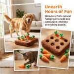 Carrot Dog Toy, Snuffle Mat for Dogs Toy Carrot, Interactive Carrots Dog Plush Puzzle Toys,Carrot Garden Dog,Dog Carrot Toys Pet Stress Relief with 12 Carrots - Image 5