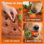 Carrot Dog Toy, Snuffle Mat for Dogs Toy Carrot, Interactive Carrots Dog Plush Puzzle Toys,Carrot Garden Dog,Dog Carrot Toys Pet Stress Relief with 12 Carrots - Image 6