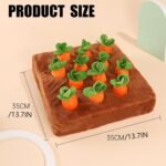 Carrot Dog Toy, Snuffle Mat for Dogs Toy Carrot, Interactive Carrots Dog Plush Puzzle Toys,Carrot Garden Dog,Dog Carrot Toys Pet Stress Relief with 12 Carrots - Image 7
