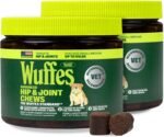 Wuffes Advanced Hip & Joint Chews for Small & Medium Breed Dogs, Vet Recommended, Glucosamine, Chondroitin, MSM, Green-Lipped Mussel & Hyaluronic Acid Supplement, Supports Mobility, 120 Pork Chews