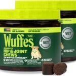 Wuffes Advanced Hip & Joint Chews for Small & Medium Breed Dogs, Vet Recommended, Glucosamine, Chondroitin, MSM, Green-Lipped Mussel & Hyaluronic Acid Supplement, Supports Mobility, 120 Pork Chews
