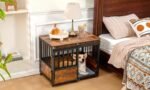 KOOPRO 32 Inch Dog Crate Furniture with Cushion for Large Medium Dogs - Image 3