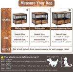 KOOPRO 32 Inch Dog Crate Furniture with Cushion for Large Medium Dogs - Image 4