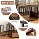 KOOPRO 32 Inch Dog Crate Furniture with Cushion for Large Medium Dogs - Image 5