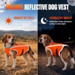 Reflective Orange Dog Hunting Vest, Warm Dog Winter Coat for Outdoor Use - Image 3