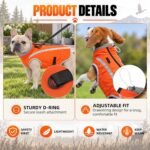 Reflective Orange Dog Hunting Vest, Warm Dog Winter Coat for Outdoor Use - Image 4