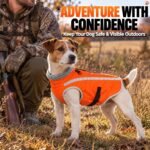 Reflective Orange Dog Hunting Vest, Warm Dog Winter Coat for Outdoor Use - Image 5