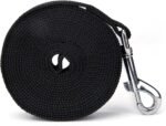 Strong Durable Nylon 10ft Long Dog Training Leash, Traction Rope, 1 Inch Wide, for Small and Medium Dog (Black, 10 Feet) - Image 8