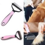7 PCS Dog Brush Dog Grooming Kits,Dog Shedding Brush，Self-Cleaning Brush with Nail Clipper, Flea Comb and Shampoo Bath Brush - Image 3