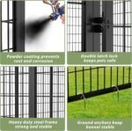 LOVMOR 10' x 10' Outdoor Dog Kennel with Roof for Large Dogs - Image 4