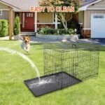 Pet Republic Dog Crates for Large Dogs Folding Metal Wire Dog Gage Double Door 30/36/42Inches Dog Kennel Indoor Outdoor Pet Grates - Image 8