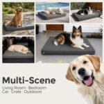 Sytopia 42 Inch XL Durable Canvas Dog Bed for Large Dogs, Waterproof Canvas Orthopedic Pet Bed with Washable Removable Cover & Non-Slip Bottom, Outdoor Use, Dark Grey - Image 7