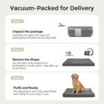 Sytopia 42 Inch XL Durable Canvas Dog Bed for Large Dogs, Waterproof Canvas Orthopedic Pet Bed with Washable Removable Cover & Non-Slip Bottom, Outdoor Use, Dark Grey - Image 8