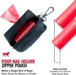 Tuff Pupper Dog Poop Bag Holder | Works with Any Dog Leash | Zippered Waste Bag Dispenser | Waterproof with Rust-Proof Clip | Convenient Lightweight Design | Includes 2 Rolls of Leak-Proof Bags - Image 5