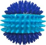 Nerf Dog 3.7in TPR 3-Part Spike Squeak Ball Dog Toy - Dark Blue/Light Blue - Image 3