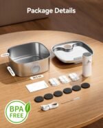 Cordless Wider Tray Dog Water Fountain, 5000mAh Battery Operated Dog Water Bowl Dispenser with 3 Motion Sensor, FEELNEEDY Stainless Steel Pet Water Fountain for Multi-Pets, Easy Setup & Clean, 8L - Image 9