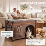 36 Inch Collapsible Travel Dog Crate, 4 Doors & Soft Pet Mat - Image 3