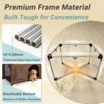 36 Inch Collapsible Travel Dog Crate, 4 Doors & Soft Pet Mat - Image 6