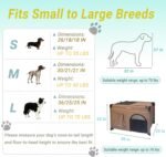 36 Inch Collapsible Travel Dog Crate, 4 Doors & Soft Pet Mat - Image 7