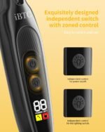iBTC Professional Dog Grooming Clippers Kit, Low Noise Cordless Rechargeable Pet Hair Trimmer with Paw Trimmer & Nail Grinder, Heavy Duty Grooming Tools for Thick Fur Small Medium Large Dogs Cats - Image 3